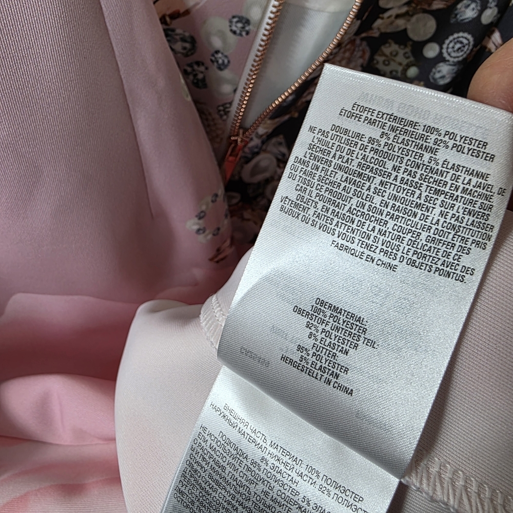 Ted Baker Rubelle Blenheim Palace ruched detail midi dress in natural maximalist - Picture 13 of 16